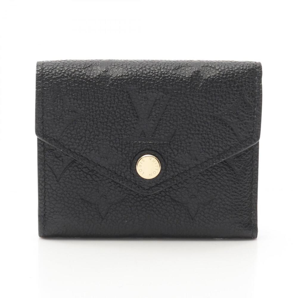 Louis Vuitton Portefeuille Zoe Monogram Empreinte Wallet Leather Noir Black